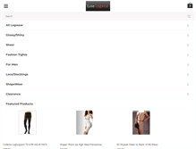 Tablet Screenshot of luxelegwear.com